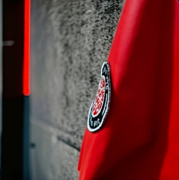 Madden NYC Steve Madden Raincoat Jacket Red Coat Size Medium Polyurethane - Picture 7 of 16